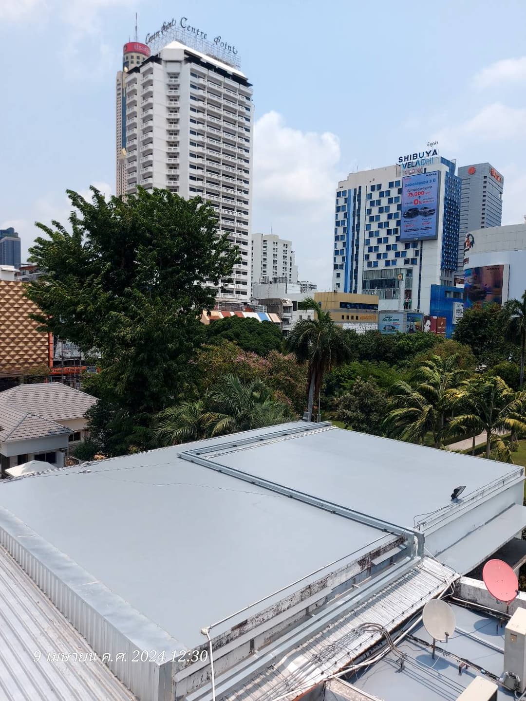 งานนซึมดาดฟ้า ด้วย PU Waterproofing @สถานฑูตอินโด