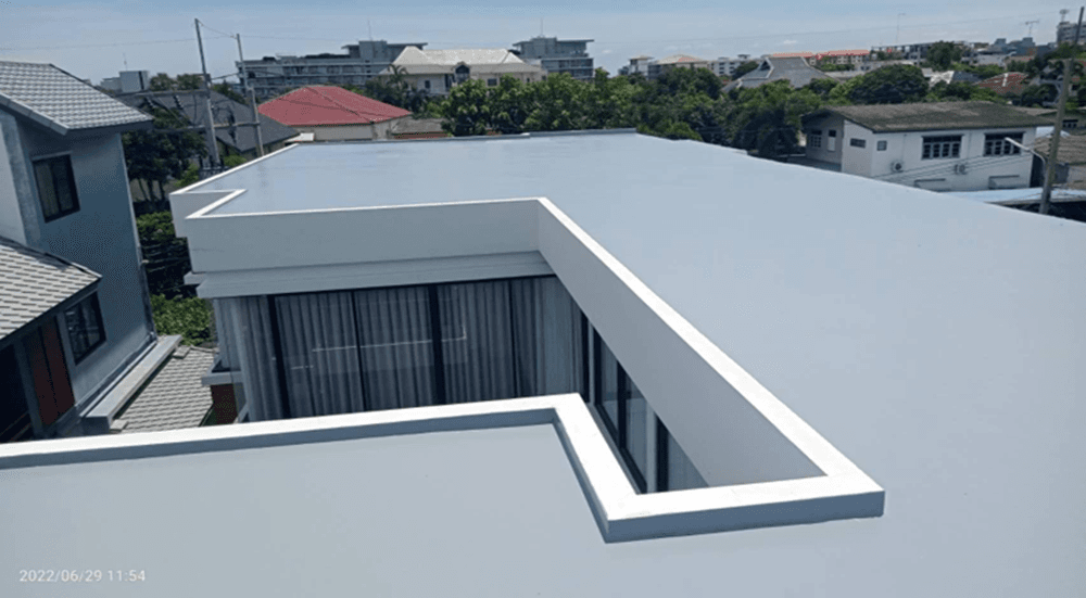 งานนซึมดาดฟ้า ด้วย PU Waterproofing @หาดวอน บางแสน