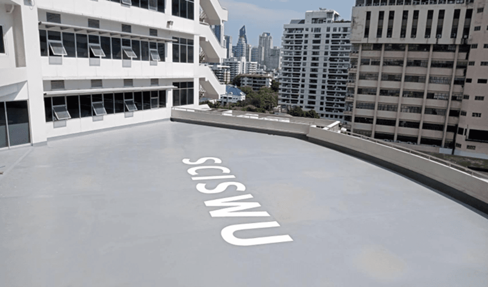 งานนซึมดาดฟ้า ด้วย PU Waterproofing @มหาลัยศรีนครินทร์วิโรฒ