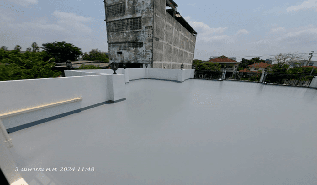 งานนซึมดาดฟ้า ด้วย PU Waterproofing @ลาดพร้าว 83