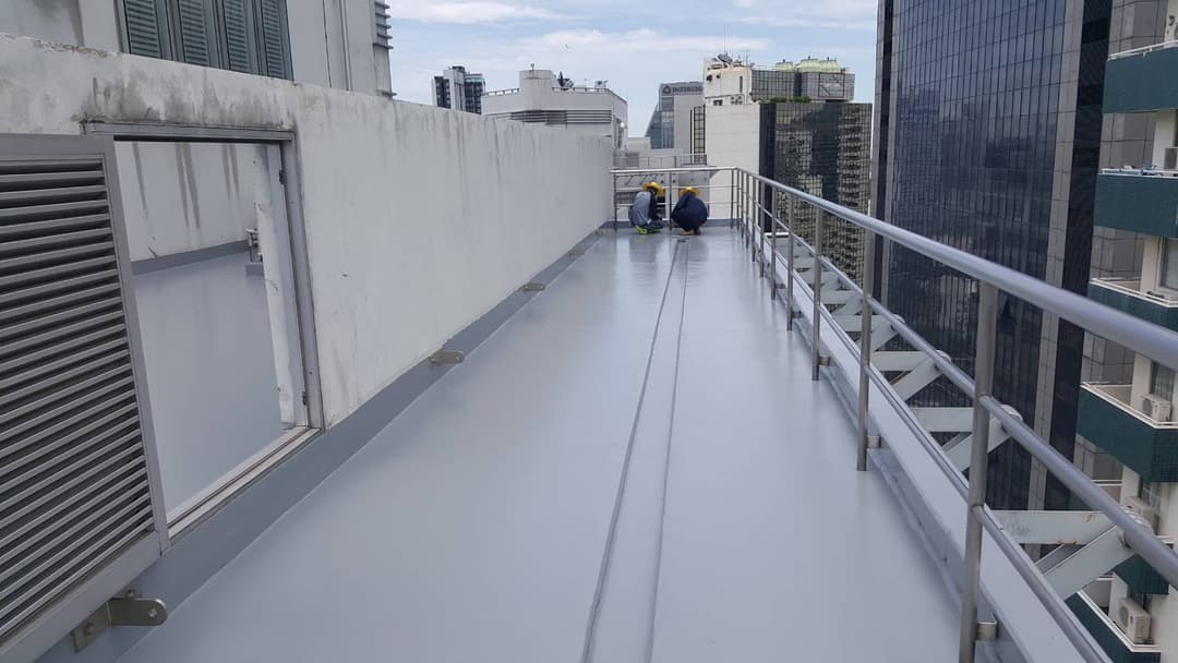 งานนซึมดาดฟ้า ด้วย PU Waterproofing_1