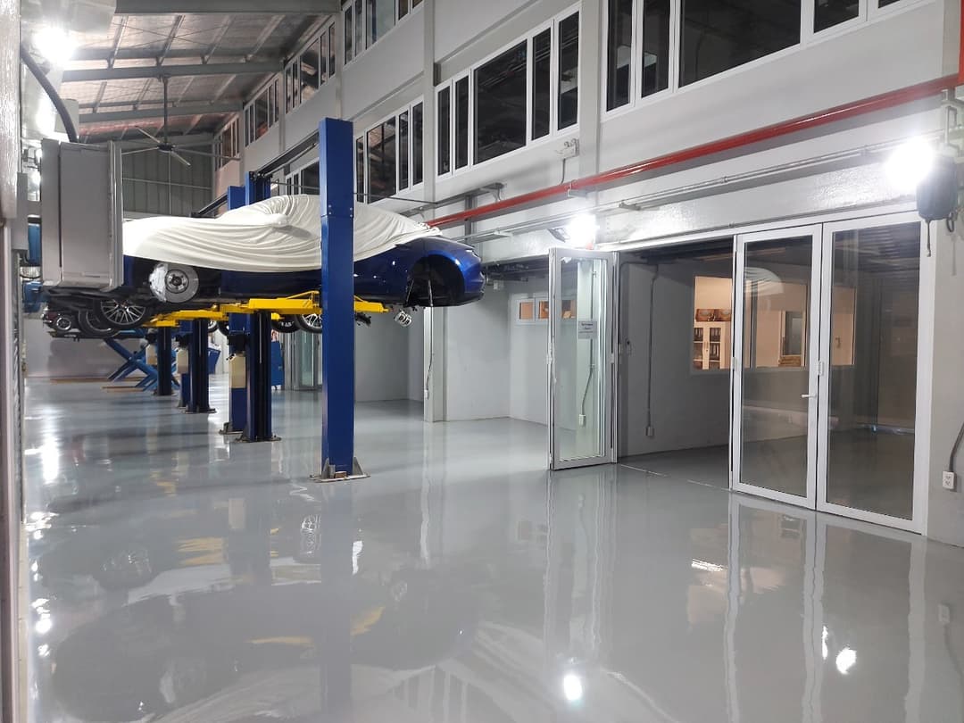 งานเคลือบพื้น PU Polyurethane MF @พระราม 3