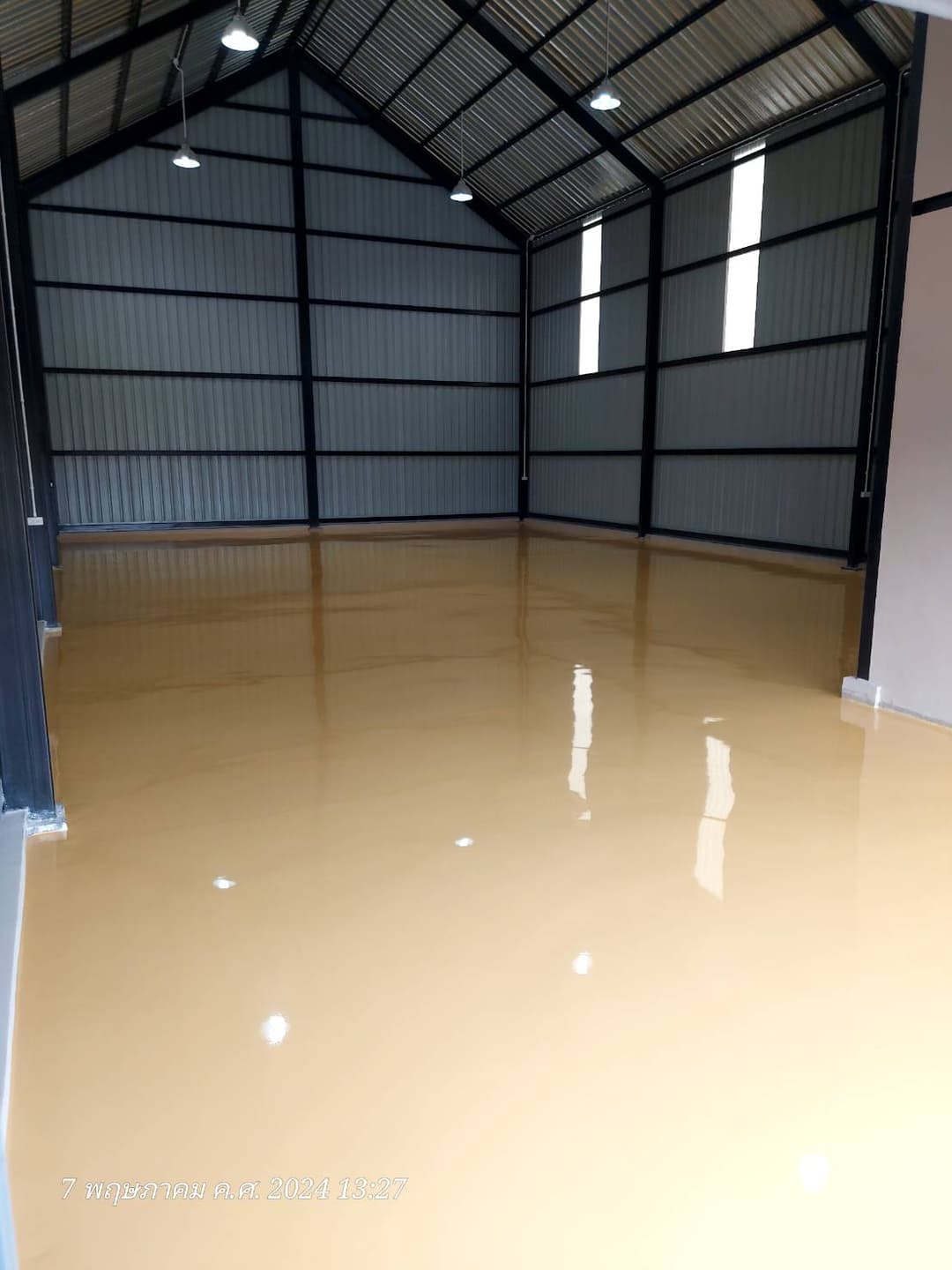 งานเคลือบพื้น PU Polyurethane MF @ลำโพ