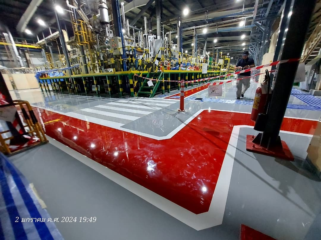 งานพื้น Epoxy self leveling  @โดวะ ระยอง