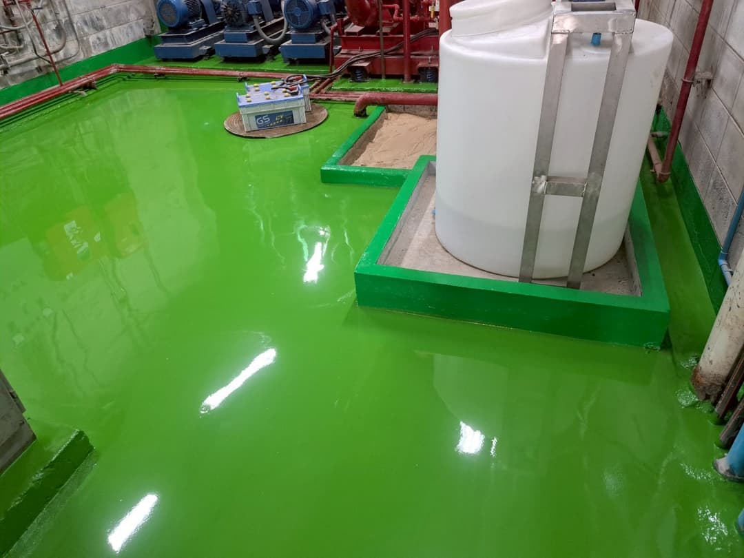งานเคลือบพื้น PU Polyurethane MF @การบินไทย