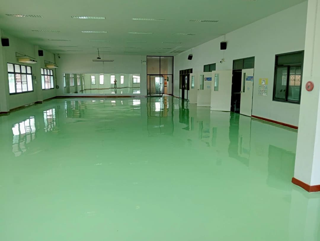 งานพื้น Epoxy self leveling @ลำปาง