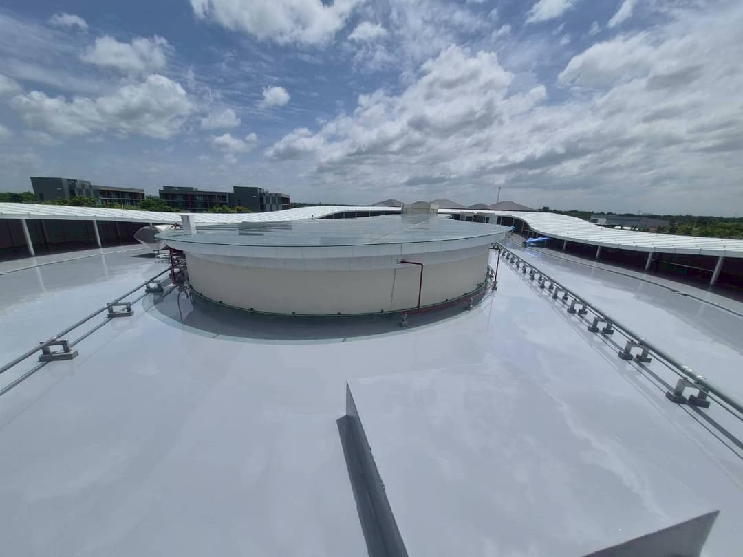 งานนซึมดาดฟ้า ด้วย PU Waterproofing @โรงเรียนนานาชาติ KIS